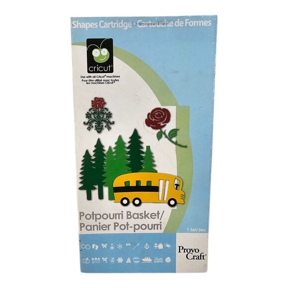 Cricut Provo Craft Shapes Cartridge Potpourri Basket 290577 Link Status Unknown - Picture 1 of 11